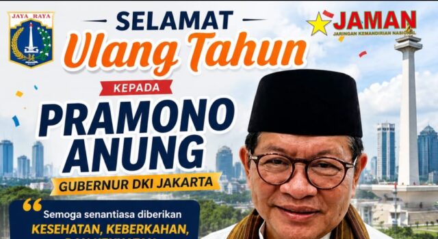 Budiman Hariyadi Ucapkan Selamat Ulang Tahun untuk Gubernur Pramono Anung dan Nyatakan Dukungan Penuh bagi Program Pemprov DKI Jakarta