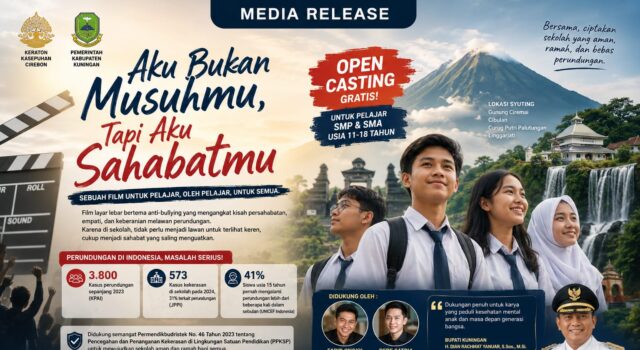 Film “Aku Bukan Musuhmu, Tapi Aku Sahabatmu” Angkat Isu Anti-Bullying, Libatkan Pelajar Kuningan dalam Open Casting